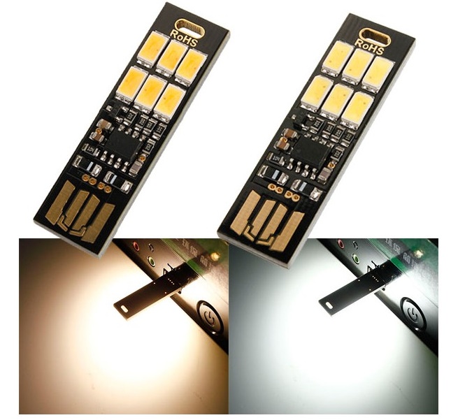 Lampu LED Mini USB 1W 50LM 6000K Cool White - Black - JakartaNotebook.com